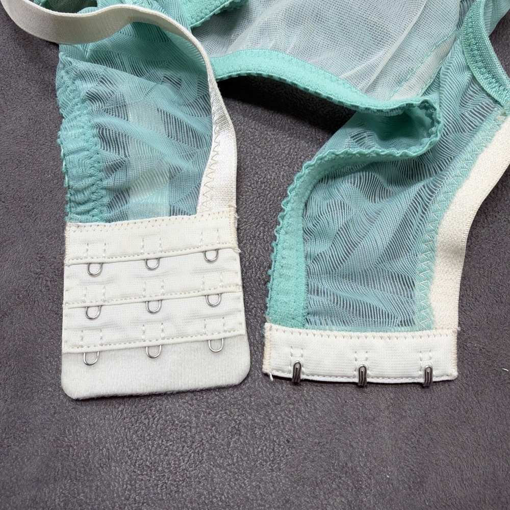 Anthropologie X FortNight Mira Long-line Bralette Sea Foam Green Size 32D - Picture 4 of 6